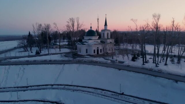 Barnaul, Russia. Aerial drone view