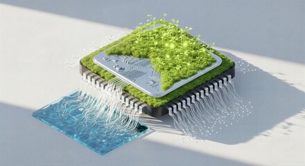 Living Microchip with Liquid and Wires