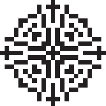 Culture decoration pattern pixelart gypsy