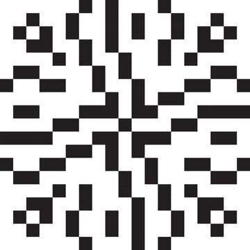 Irregular matric pattern pixel art ornament