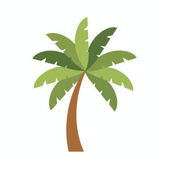 Scenic Tropical Palm Tree with Lush Green Leaves in a Natural Environment