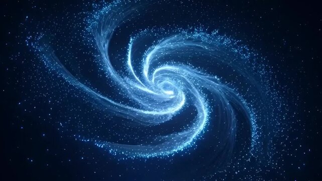 Millions of Tiny Particles Forming Intelligent Abstract AI Shapes on Dark Background, Futuristic Technology Concept, Seamless Loop, 4K