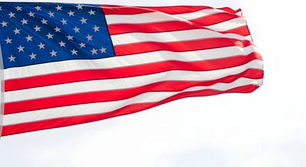 Obraz premium Flag day united states american flag waving symbol of patriotism and national pride on june 14th
