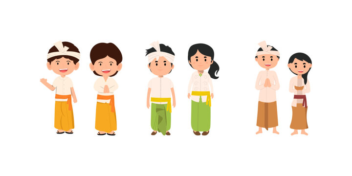 Balinese Couple Praying in Nyepi Day