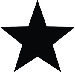 Fototapeta premium A black star symbol on a white background