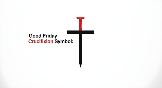 Good friday symbolism the crucifixion cross with nail