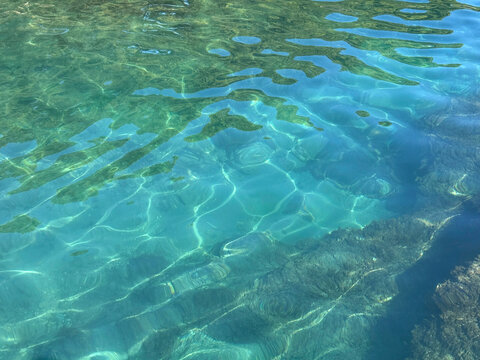 Turquoise water of Mediterranean sea.