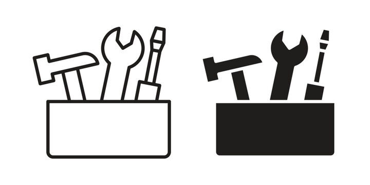 Toolbox icon vector. EPS 10 editable vector bundle