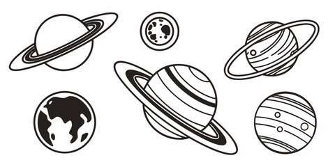 A collection of planets and celestial bodies from our solar system Vector ©  MST RABEYA  BEGUM