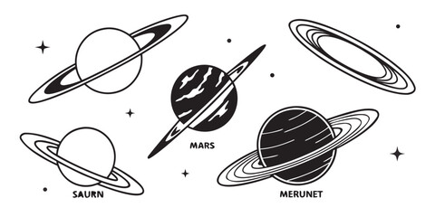 A collection of various galaxies showcasing their unique shapes and structures Vector ©  MST RABEYA  BEGUM
