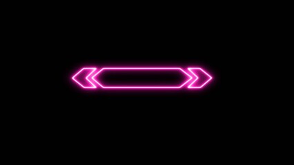 Abstract glowing neon rectangle border frame image. neon beautiful seamless background.