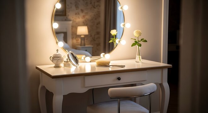 modern badroom interior with mirror