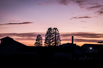 夕暮れの街並み