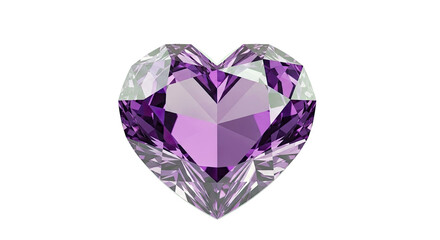 Fototapeta premium Heart-shaped Amethyst Gemstone