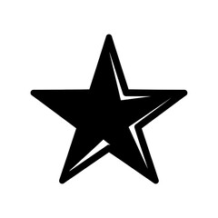 Obraz premium Black star shape symbol icon graphic.