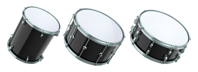 Set of drums on white background. 3d render concept of musical instrument, drum machine © Vasyl Onyskiv