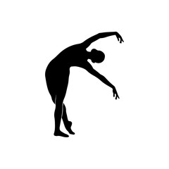 Silhouette of a Dancer in a Graceful Pose. © Erik