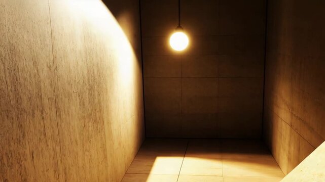 Minimalist concrete architecture creating a dynamic contrast between light and dark, evoking depth and calm through intersecting lines and textured surfaces