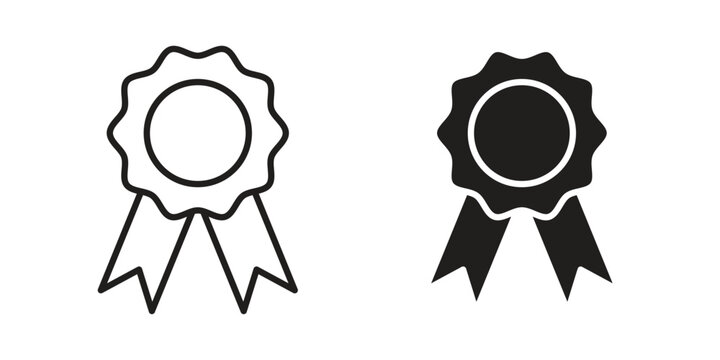 Rosette icons. Line Illustration Vector Template. Clipart concept illustration
