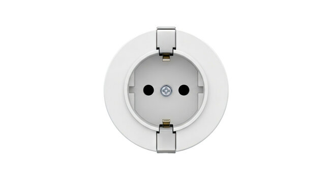 White European Style Electrical Outlet with Child Protection