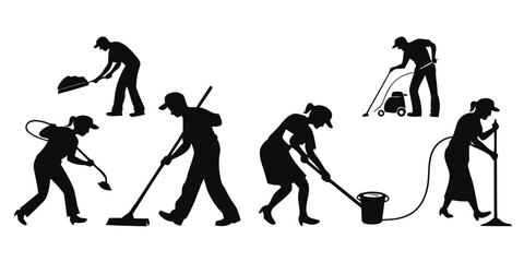 Silhouettes of people working together to build a hill with shovels and buckets Vector © Md Kazi Rahman