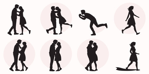 Fototapeta premium A diverse collection of people engaging in various physical activities and exercises Vector