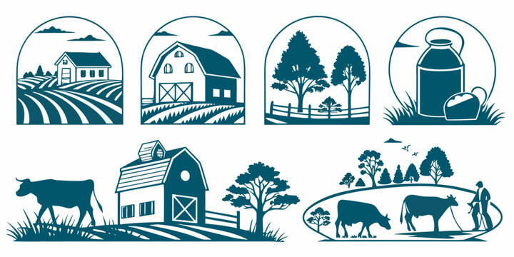 A diverse collection of iconic structures and natural wonders from around the world Vector