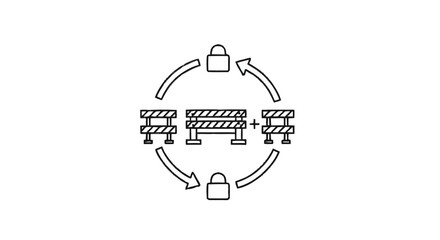 Obraz premium Conceptual Diagram of Security and Access Control.