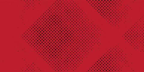Red Halftone Background With Abstract Dotted Pattern and Retro Pop Art Texture for Graphic Design