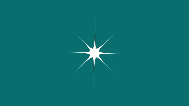 4K Twinkle Sparkling stars Shine animation on sky screen. Vector, doodles style stars blinking effects with Alpha Channel. Glowing stars sparkle on transparent background