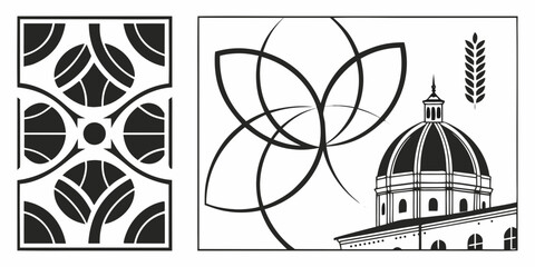 A collection of intricate black and white patterns and designs Vector © RABBYMIA