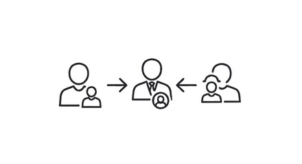 Conceptual Iconography of Social Connections and Networking.