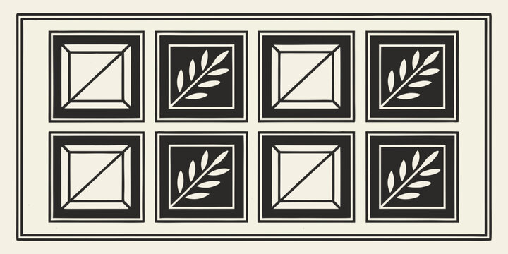 Six different patterns displayed in a grid of three rows and two columns Vector