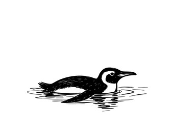 Penguin hand drawn simple ske...Penguin hand drawn simple sketch vector illustration