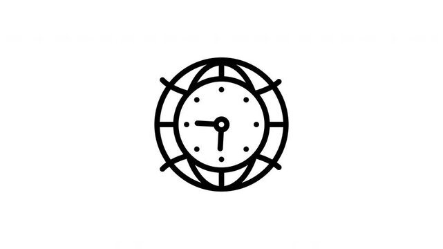 time zone animated icon