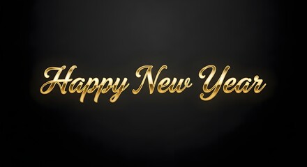 Obraz premium Happy new year celebration text on black background