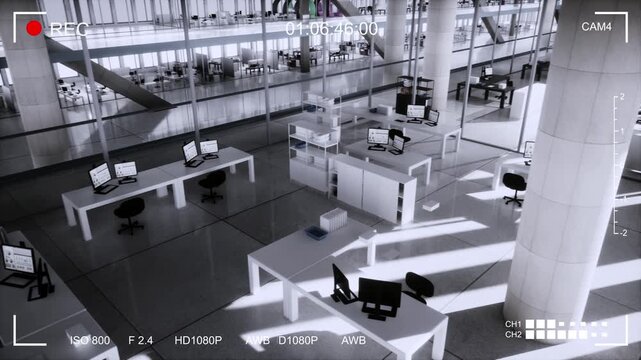 3D Render Of CCTV Video Footage