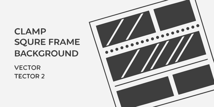 A classic film camera with a blurred background and a clapboard in the foreground. Vector