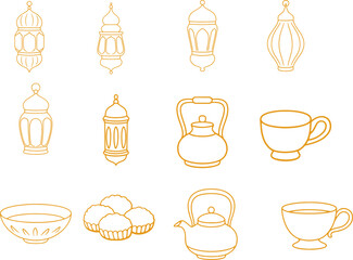 Islamic Ramadan Icon Set