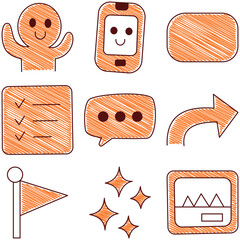 Hand Drawn Social Media Icons
