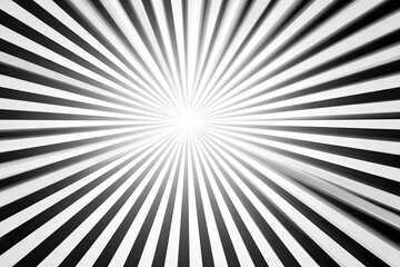 Obraz premium A stark black and white radial burst design, emanating from a bright central point