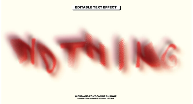 Nothing Distorted Editable Text Effect