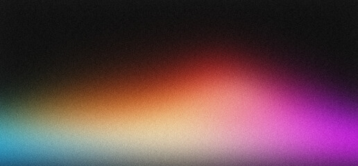 Obraz premium Abstract Gradient Background, Vibrant Orange Pink Purple Cyan Tones, Soft Blurred Luminous Glow, Flowing Abstract Blend, Dark Smooth Backdrop, Modern Digital Wallpaper Design