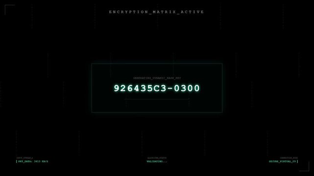 Dynamic Hash Key Generation with Active Encryption Matrix. Secure Data Transmission with Packet Validation and Virtual Node Connection.