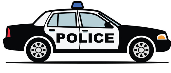 Emergency Response Vehicle Vector Set, Police Car Silhouette, Fire Truck, Ambulance, and Public Bus Icons, Law Enforcement Patrol, Rescue Transport © Hello World