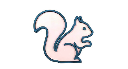 Obraz premium Stylized Orange Squirrel Icon