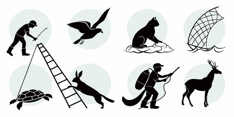 Evolutionary journey from ancient creatures to modern animals and humans Vector © MST CHIN BANU BEGUM