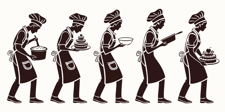 A series of illustrations depicting the evolution of humans from apes to modern man Vector