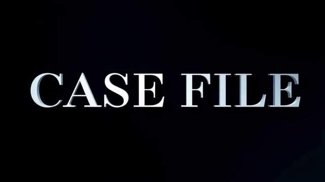 Document with case file text on black background