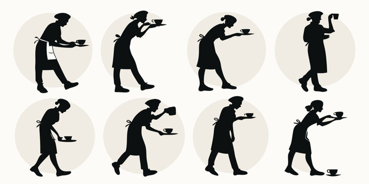 A sequence of figures demonstrating the proper technique for performing a boxing jab. Vector